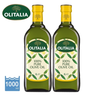 【Olitalia奧利塔】純橄欖油1000mlx2瓶