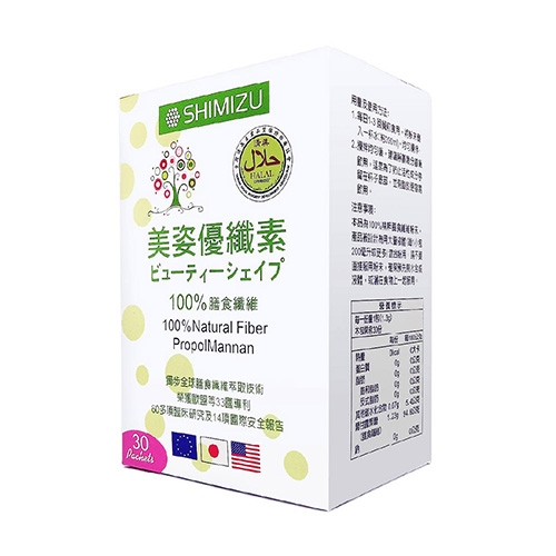 SHIMIZU日本清水化學 美姿優纖素 30包/1盒 魔芋萃取