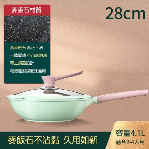 【HEALTH PLUS好健康廚房】歐風麥飯石鍋具組(炒鍋 煎鍋 奶鍋 湯鍋)