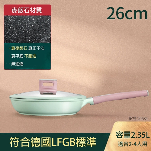 【HEALTH PLUS好健康廚房】歐風麥飯石鍋具組(炒鍋 煎鍋 奶鍋 湯鍋)